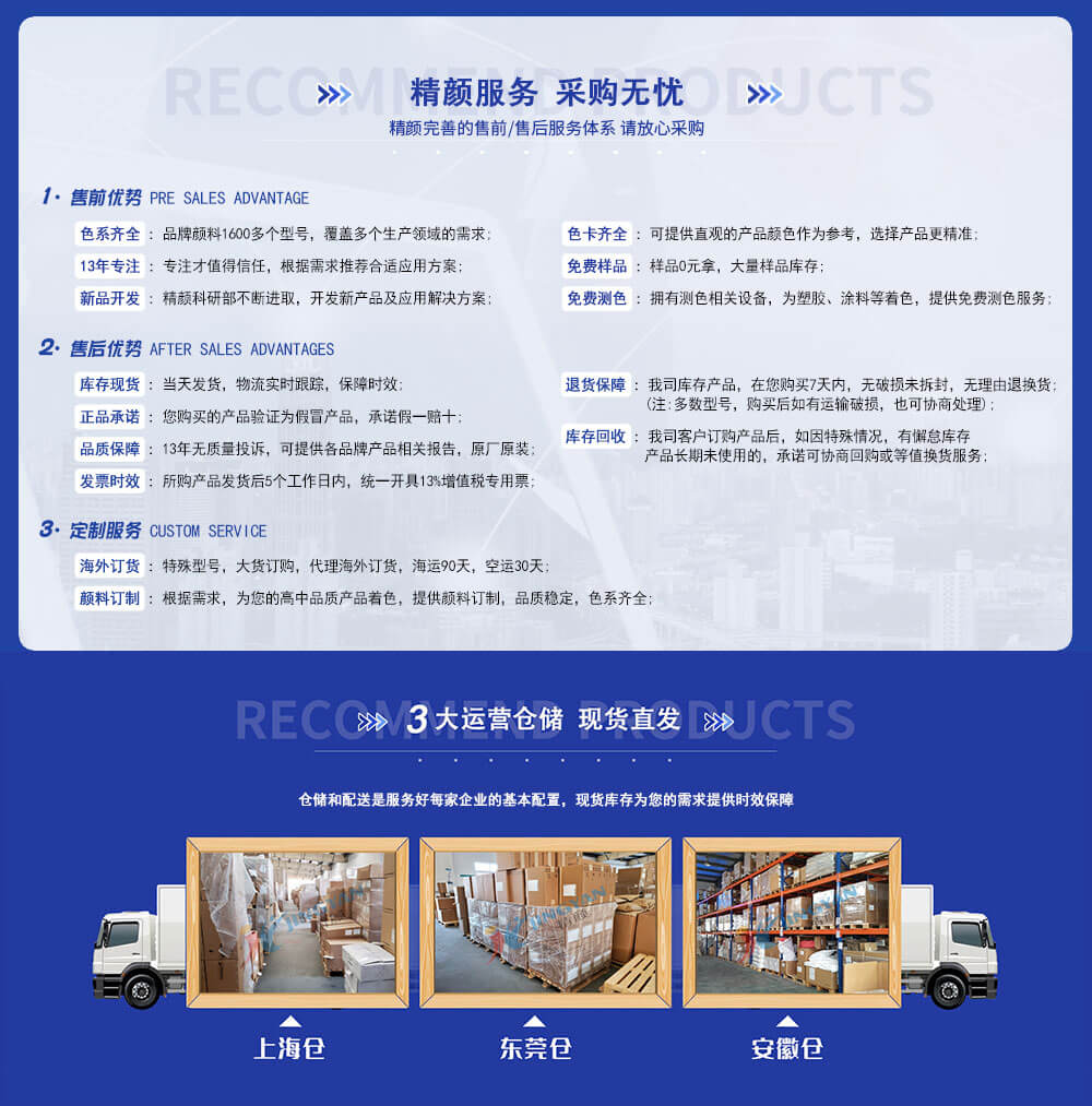 精顏服務優勢與倉庫展示